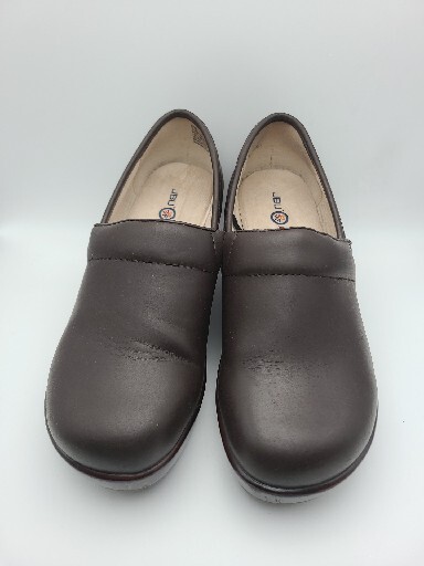 Leather Memory Foam Nursing Clogs JBU Jambu Designs Shoes Brown