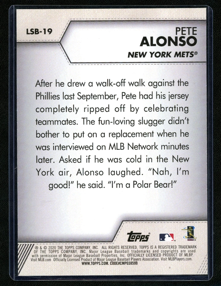 2020 Topps Opening Day Pete Alonso GOLD /10 OVERSIZED JUMBO SSP - Image 2 of 2