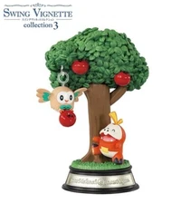 RE-MENT Pokemon Swing Vignette Collection 3 Mini Figure Toy #5 Rowlet & Fuecoco