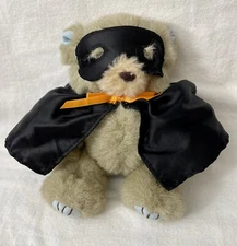 Halloween Bear Plush Cape Mask Vampire Gibson 1990 7” Vintage Stuffed Animal
