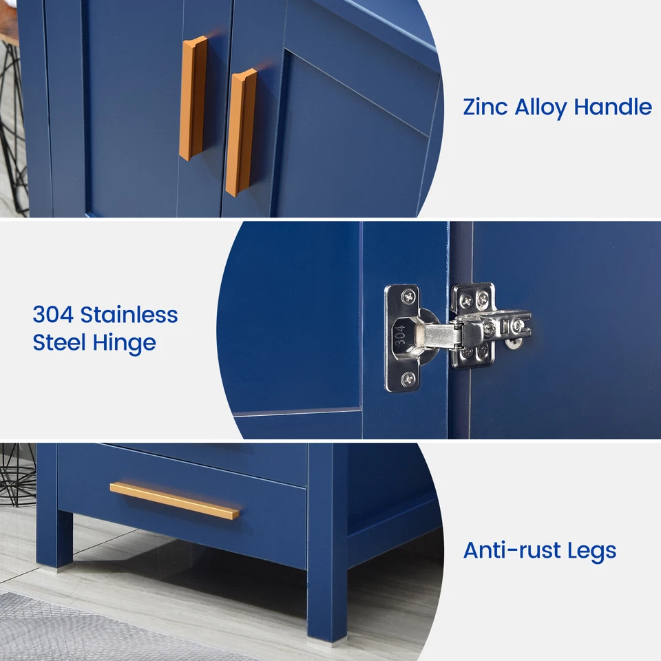 Elegante juego de lavabo tocador de baño decoración de 24", lavabo sobre encimera lavabo Foto 3 de 4