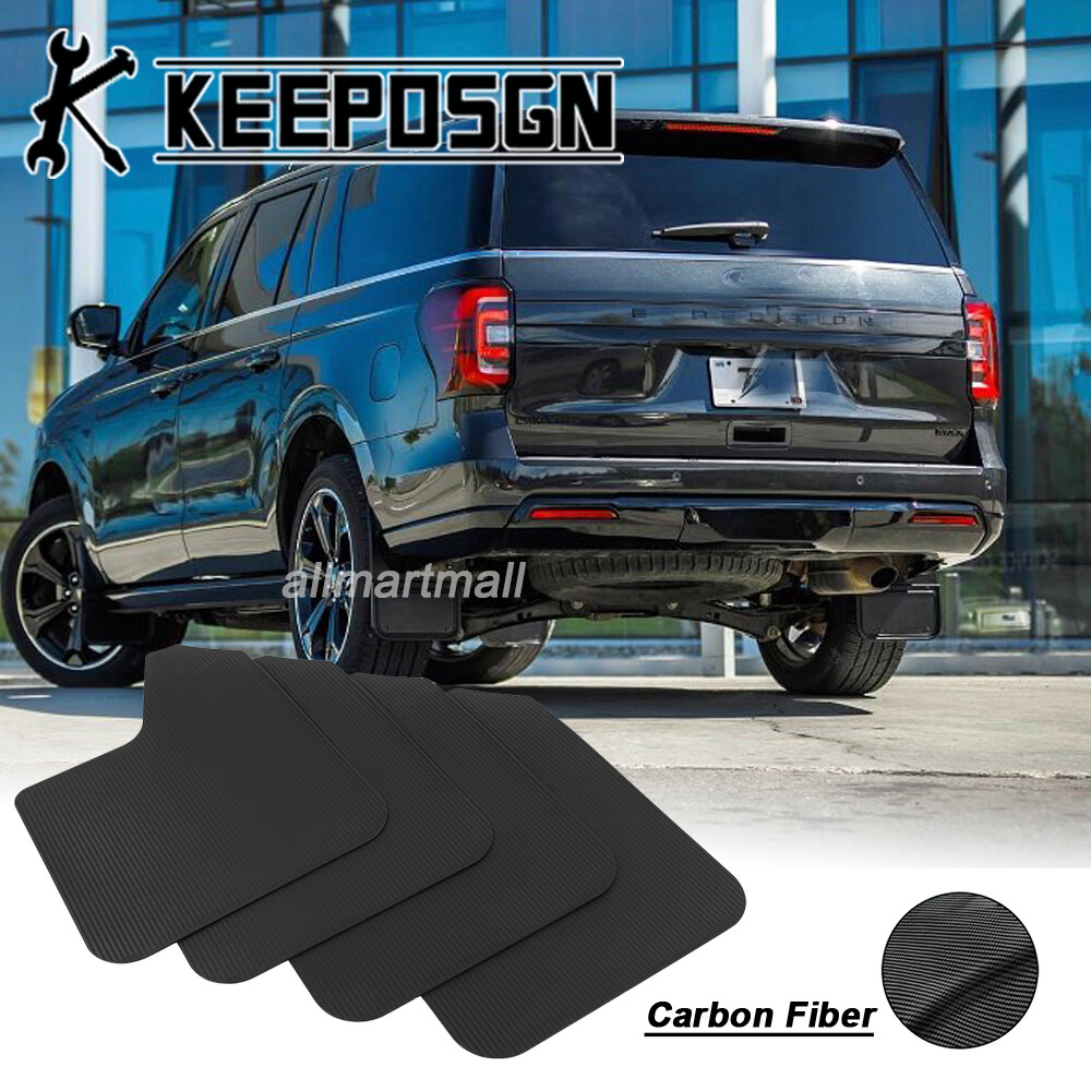 For Ford Expedition CARBON FIBER SUV Mud Flaps Splash Guards Wheel Fender Flares