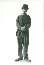CELEBRITY-CHARLIE CHAPLIN-#232-130-WITH CANE-MODERN POSTCARD-4
