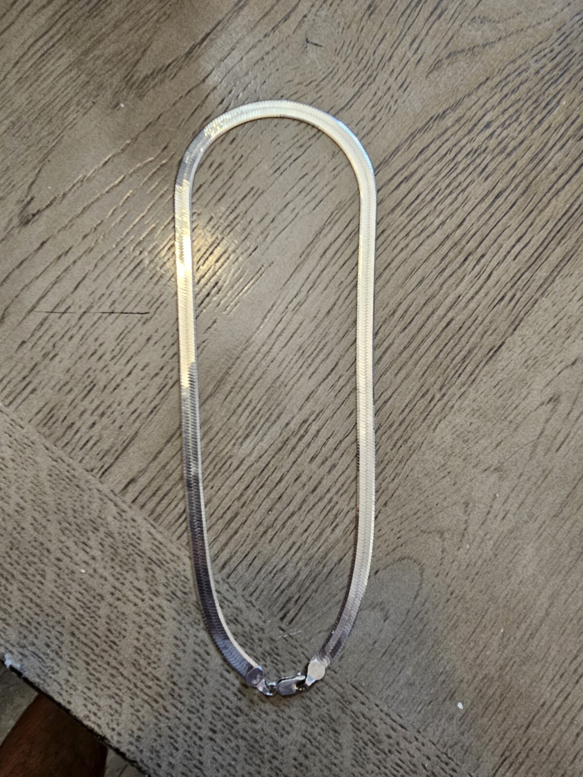 Heavy Herringbone Sterling Silver Herringbone mad… - image 1