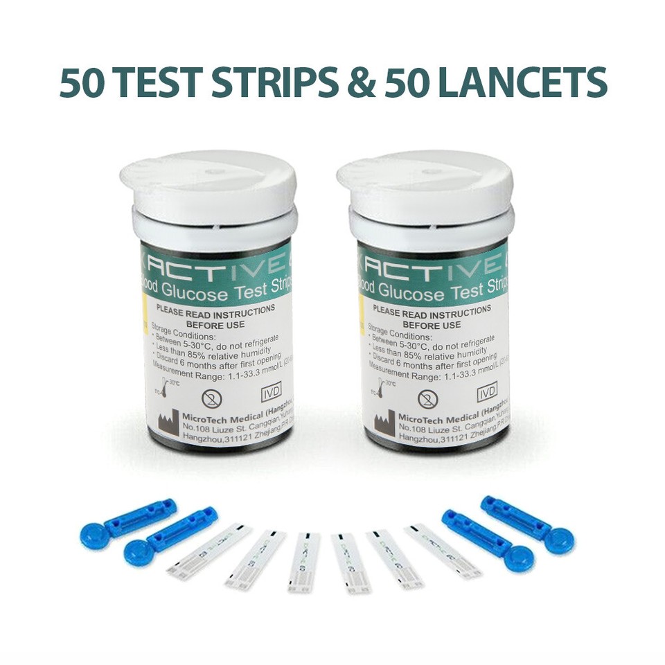 Blood Glucose Monitor Diabetes Testing Kit Blood Sugar Tester With 50