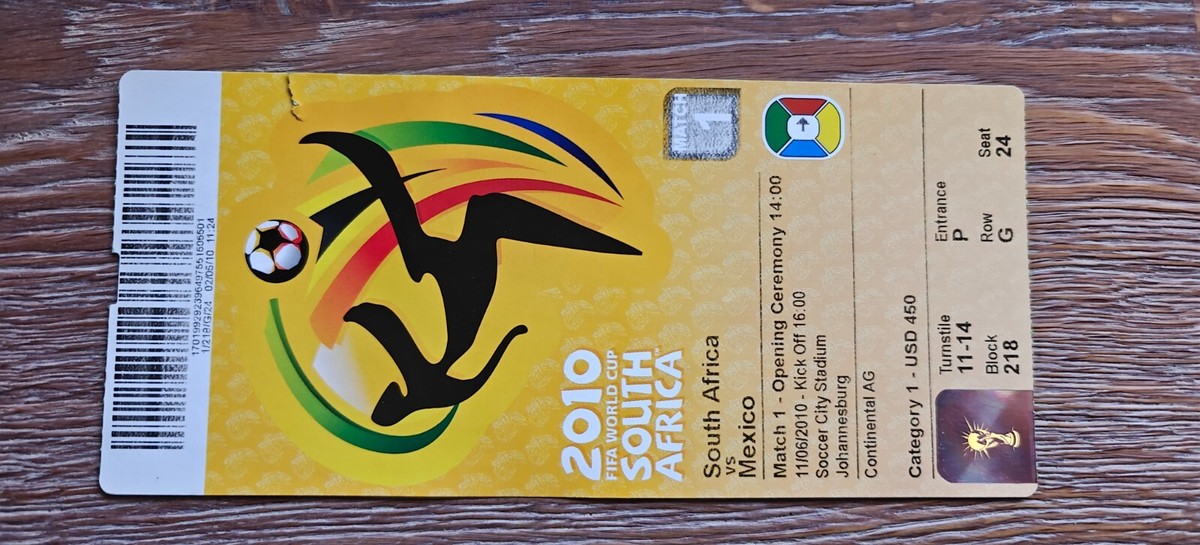 Ticket 2010 South Africa vs. Mexico World Cup 2010 #1 26810 | eBay