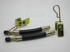2 x 125mm Flexible Rubber Tyre Valve Extensions With 2 x Clamps Truck Bus Agri