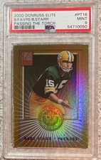 2000 DONRUSS ELITE B.STARR/ B.FAVRE PASSING THE TORCH~75/500~PSA 9~POP 4 W/ 3^