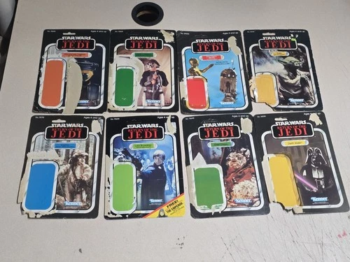 Vintage Kenner Star Wars ROTJ  ORIGINAL CARD BACK LOT * YODA LUKE SKYWALKER LEDY