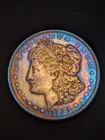 1921-P Morgan Silver Dollar Vibrant Rainbow Toned Eye Appeal