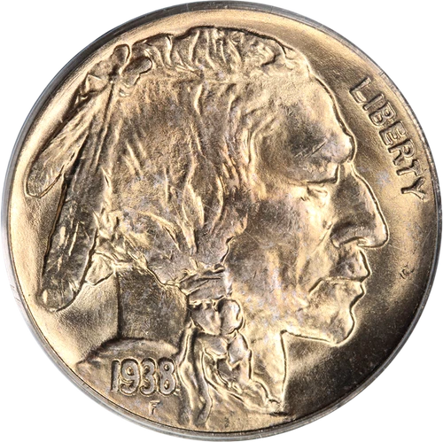 1938-D Buffalo Nickel Old Holder PCGS MS66 Blazing Gem Strong Strike