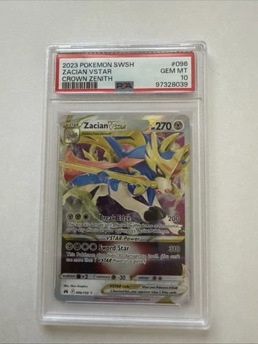Zacian Vstar 96/159 Crown Zenith SWSH 2023 PSA 10 Pokemon TCG