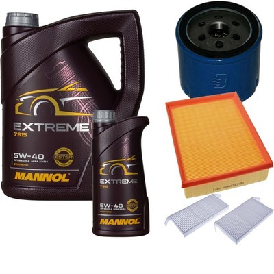 DENCKERMANN Inspektionspaket MANNOL Extreme 5W-40 6L für Renault Laguna III
