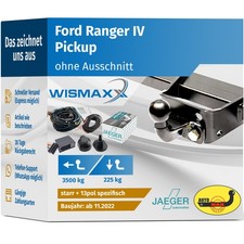 ANHÄNGERKUPPLUNG starr für Ford Ranger IV ab 22 +13pol E-Satz JAEGER