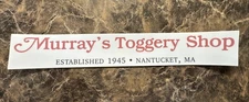 Murray’s Toggery Shop Nantucket Mass Sticker/Decal, Red, Preppy Yeti Beach