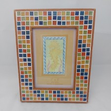 Vintage Wooden Multicoloured Glass Mosaic Photo Frame For 7 x 5 inch Picture 