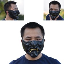 Cosplay Game Character Black Funny Halloween Mask Half Face Carnival Party Props