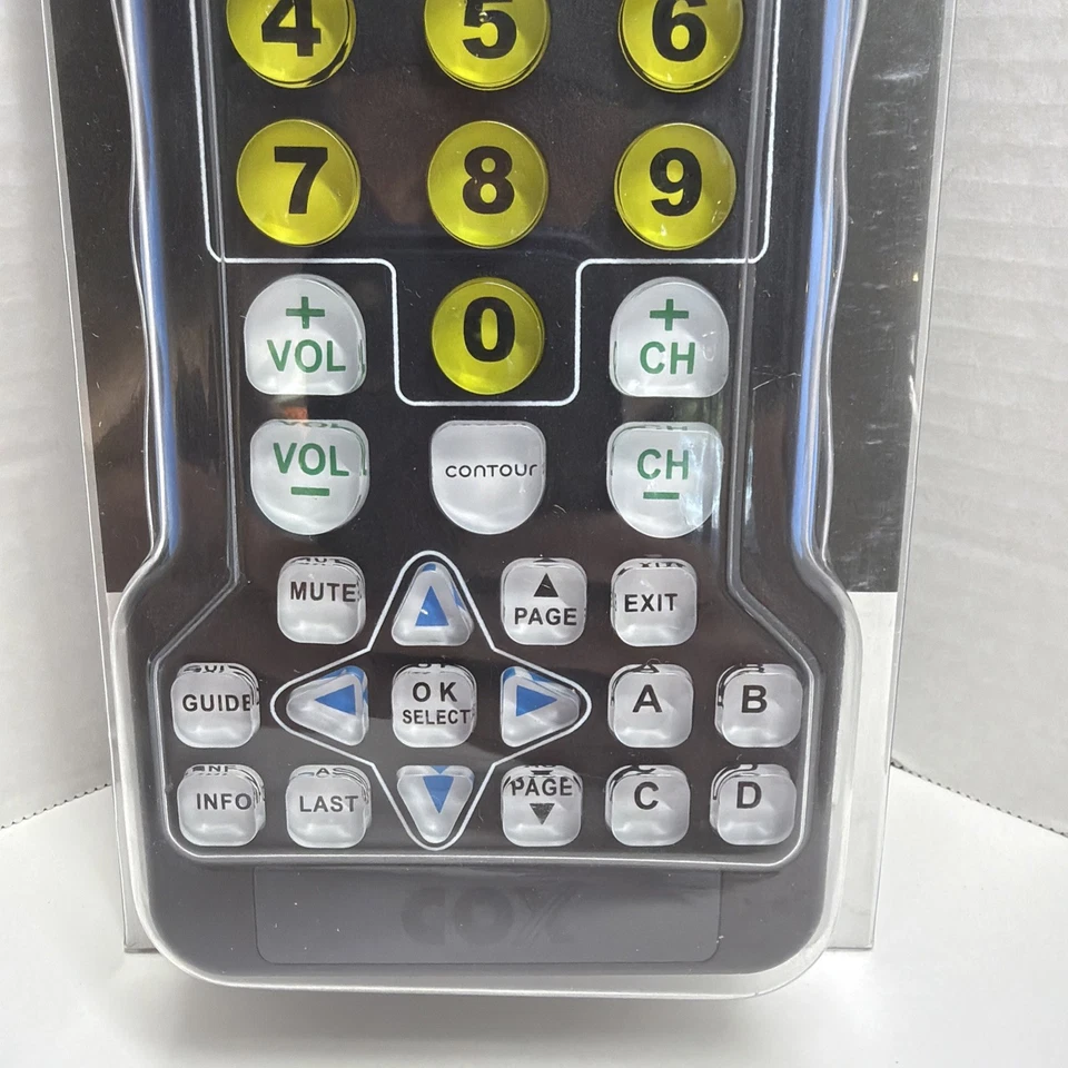 NEW SEALED Genuine COX Large Backlit Button Remote Control 8" x 3"  Settop Boxes - Image 3 of 4