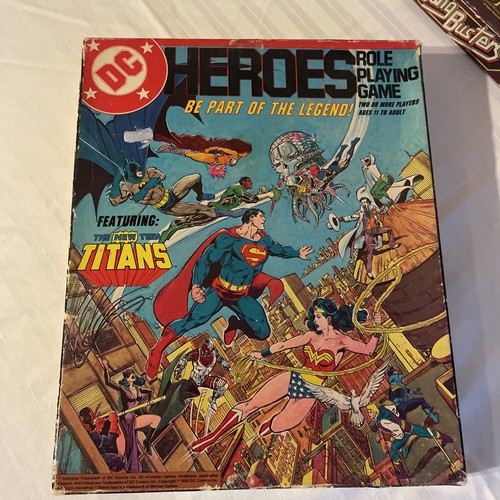 DC Heroes Role-Playing Game RPG Boxed set 1st Ed. Used  box has some wear 