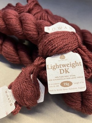 5 Skeins Rowan Lightweight DK Yarn 73 Yds 25g Color 663 Auburn 100% Wool