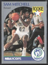 Sam Mitchell 1990-91 Hoops #188 Minnesota Timberwolves