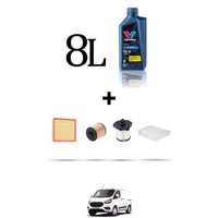 Hoffcar Wartungskit 4 Filter Und 8L ÖL FüR Ford Transit Custom 2.2 Tdci 92KW D