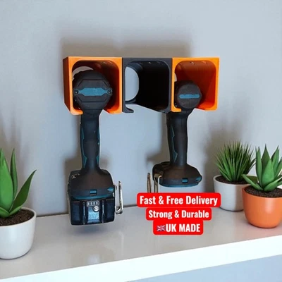 POWERTOOLS Universal Cordless Drill Holder Wall Mount Rack DeWalt Makita Milwaukee Ryobi