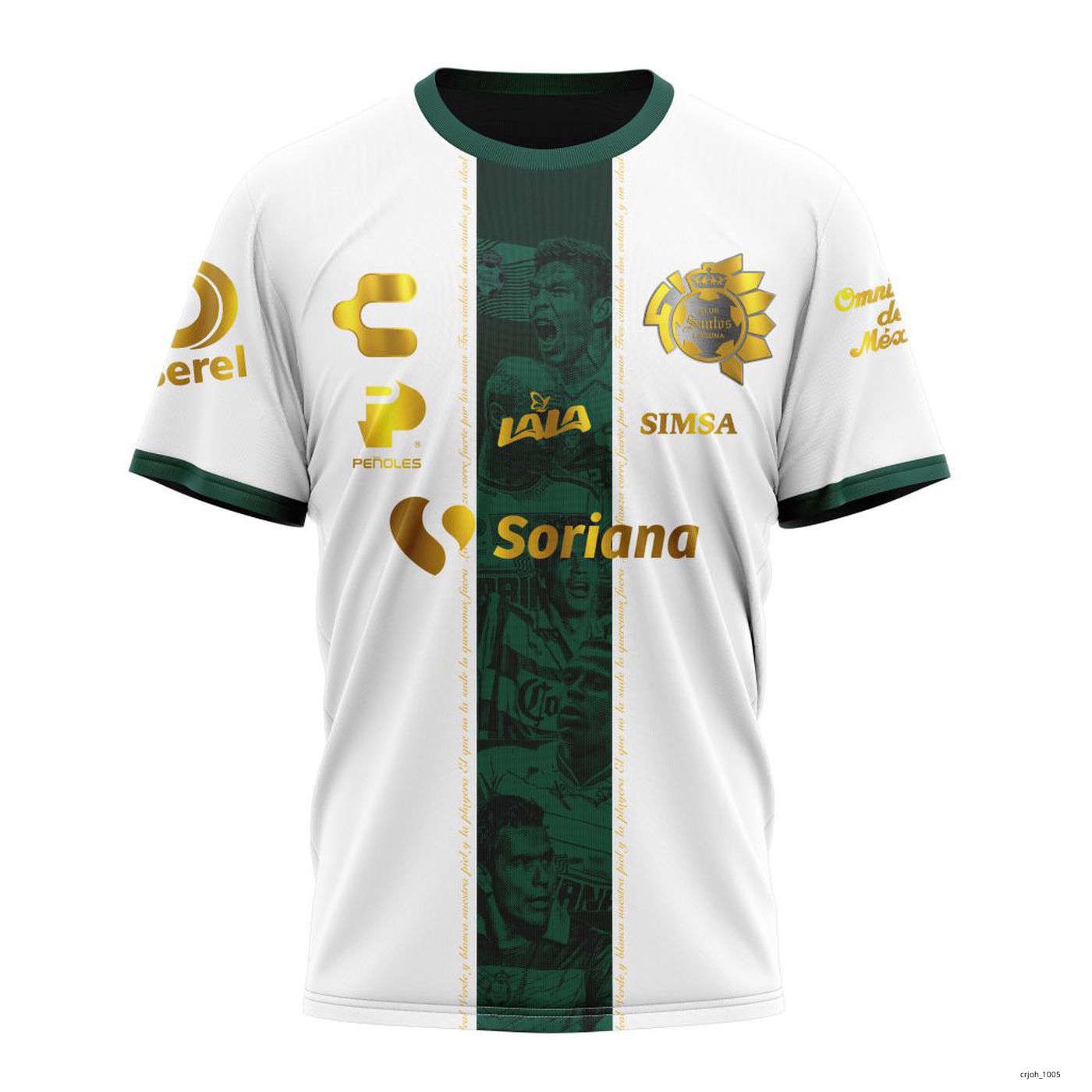 Personalized LIGA MX Santos Laguna Shirt 3D Special 40th Anniversary Kits