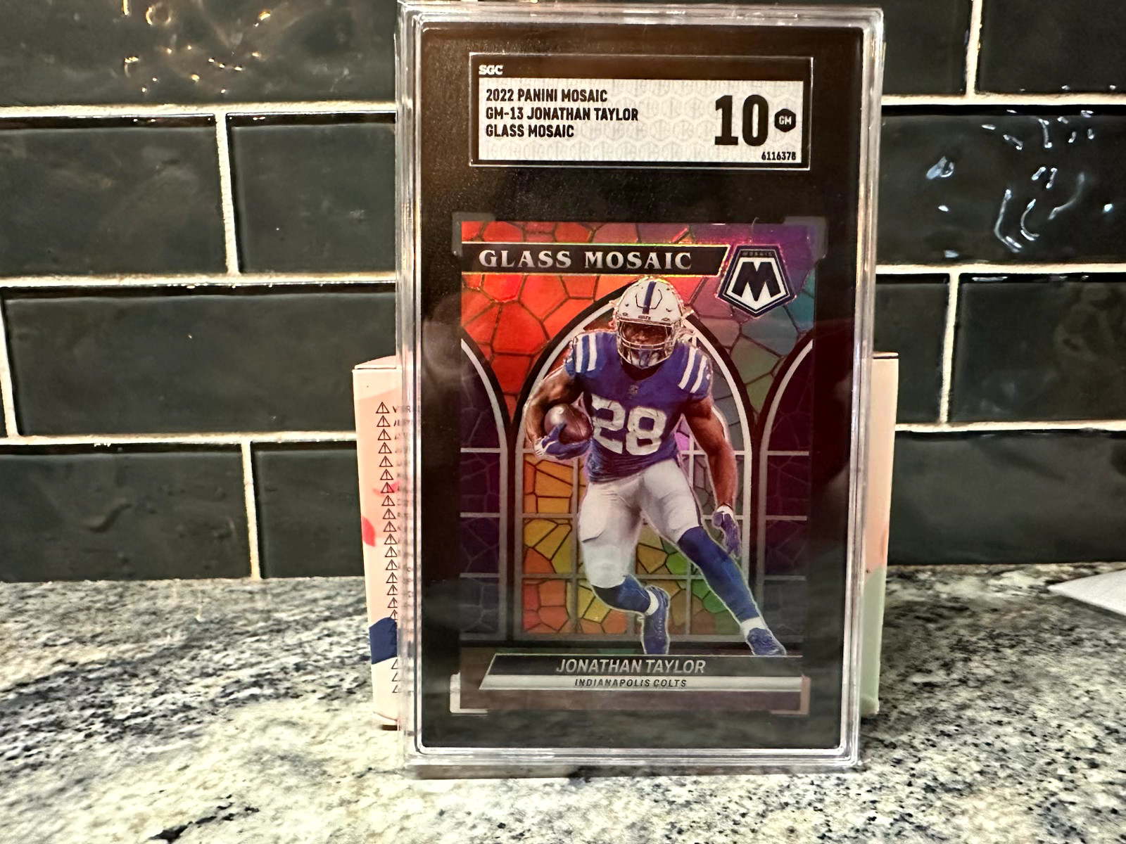 2022 Panini Mosaic Jonathan Taylor Stained Glass Mosaic SGC 10 Case Hit LOW POP