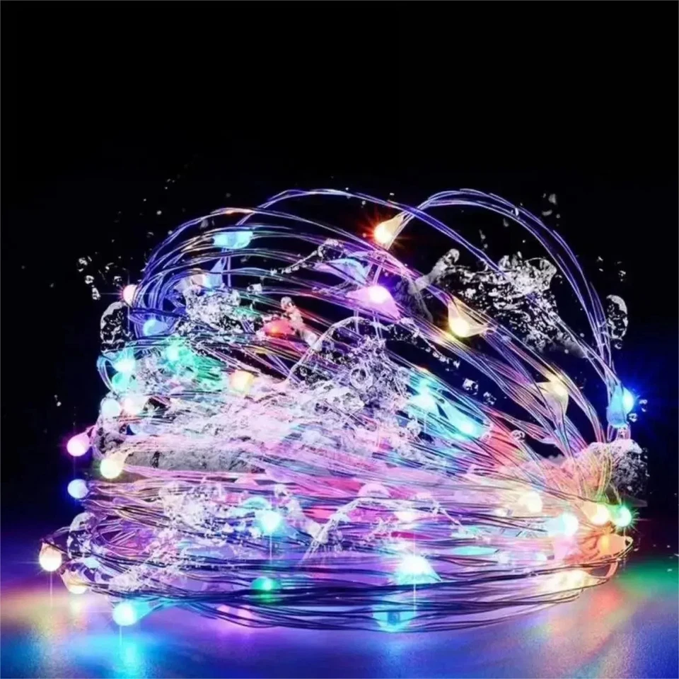 LED Solar Rope Lights String Outdoor Christmas Garden Decor (66Ft Multicolor) - Image 2 of 4
