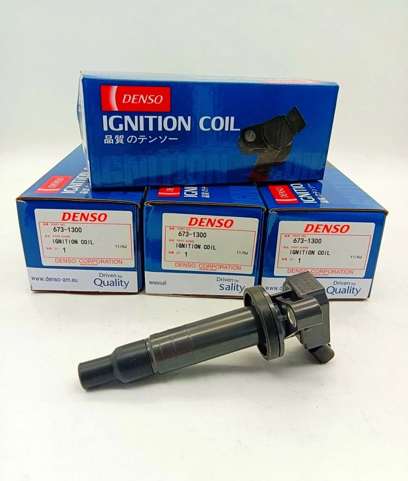4 bobinas de encendido DENSO 90919-02239 para Toyota Corolla Celica Matrix 673-1300 Foto 2 de 4