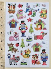 Merry Christmas. Cats And Dogs. Sticker sheet Large Format