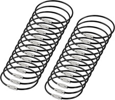 25PCS Stainless Steel Wire Keychain Cable Rings 2mm Coated Loop