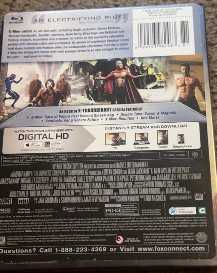 X-MEN : DAYS OF FUTURE PAST  STEELBOOK (METALPACK) + BLURAY  **READ RARE - Image 2 of 3