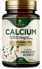 Calcium 1200 mg with Vitamin D3 - Bone Health 240 Count Pack of 1 