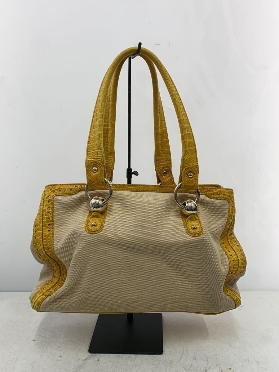 CELINE Boogie Bag Python Embossed Tote Bag Canvas… - image 3