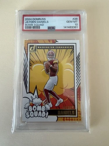 2024 PANINI DONRUSS BOMB SQUAD #29 JAYDEN DANIELS ROOKIE RC PSA 10