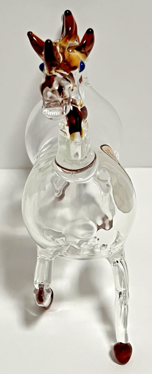 Horse Napoleon Brandy XO Zodiac Collection Figural Blown Glass