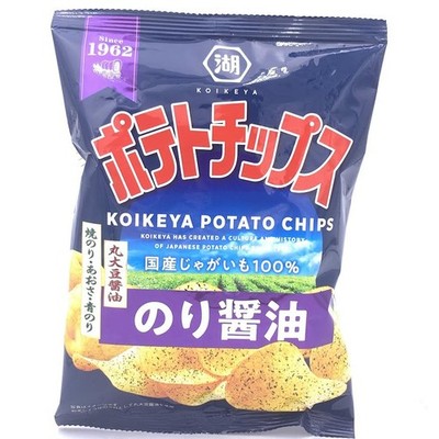Koikeya Potato Chips - Seaweed & Soy Sauce Flavor 50g海苔酱油口味薯片