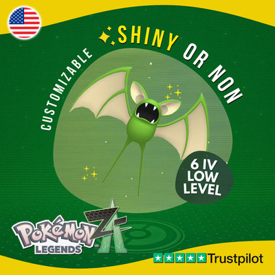 Zubat Shiny or Non   6 IV Pokémon Legends Z-A Competitive Customizable ZA Z A