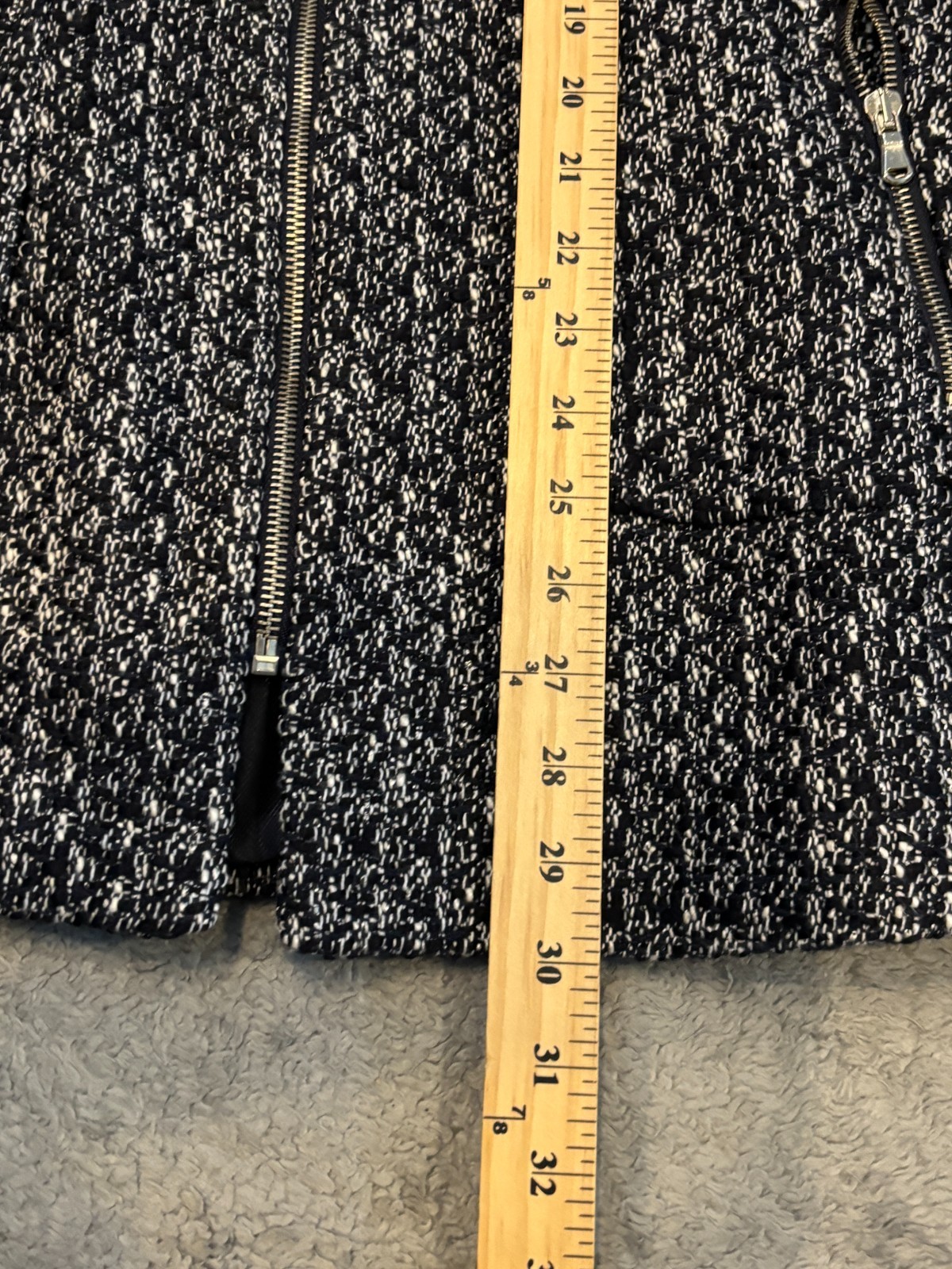 ZARA Basic Collection Jacket Womens Large Navy Bl… - image 4