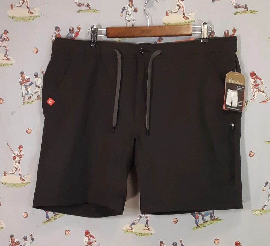 🎣 American Outdoorsman Hiking Shorts Mens XL Black Water Resistant UPF Fishing