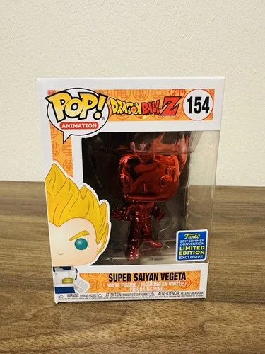 Funko Pop! Animation: Dragon Ball Z Super Saiyan Vegeta Red Chrome Figure #154