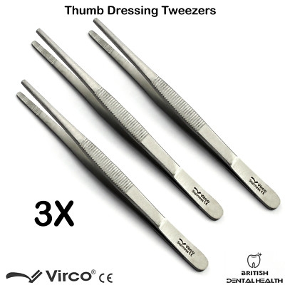 3X College Daumenverband Zahnchirurgie Implantat Pinzette Pinzette gezackte Spitze