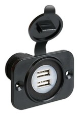 Presa Usb Doppia Montaggio ad Incasso 12/24V. per Auto Camion Camper - C39005