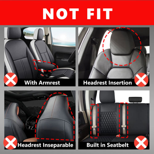 For Honda Civic Car Seat Covers Full Set Pu Leather Front Rear Protector Cushion - Foto 23 di 30