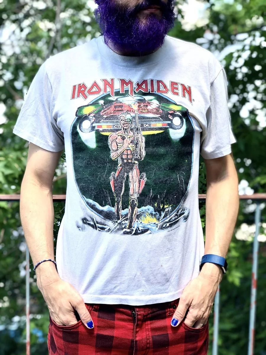 Secretario Esquiar Monografía Vintage 1987 IRON MAIDEN Somewhere on Tour CONCERT T-SHIRT (80&#039;s L) |  eBay