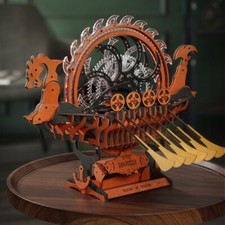 ROBOTIME 3D Holz Puzzle Viking  Dragon Ship Mechanischer Modell-Bausat Spielzeug