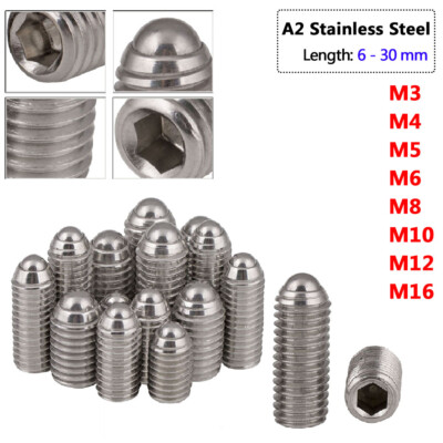 Grub Screws Hex Socket Head Set Screws Spring Ball Plunger M3 - M16 A2 Stainless