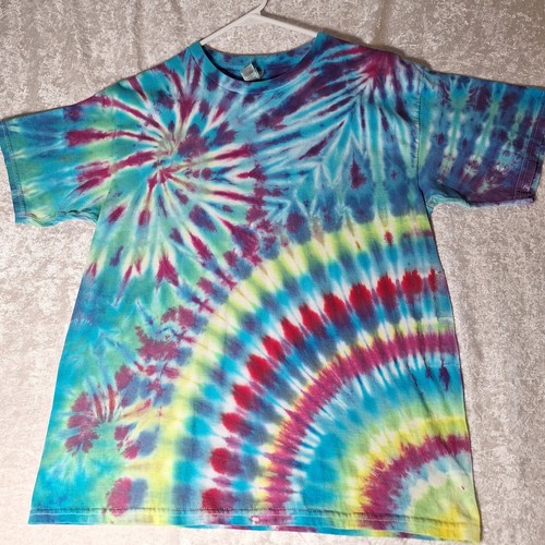 NEW Gildan 100% Cotton Youth XL Tie Dye T-Shirt Handmade Blue Purple Green Pink